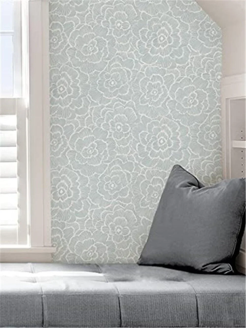 Peel And Stick Wallpaper Blue Floral Removable Vinyl Contact Paper 20 Inch 18 Ft